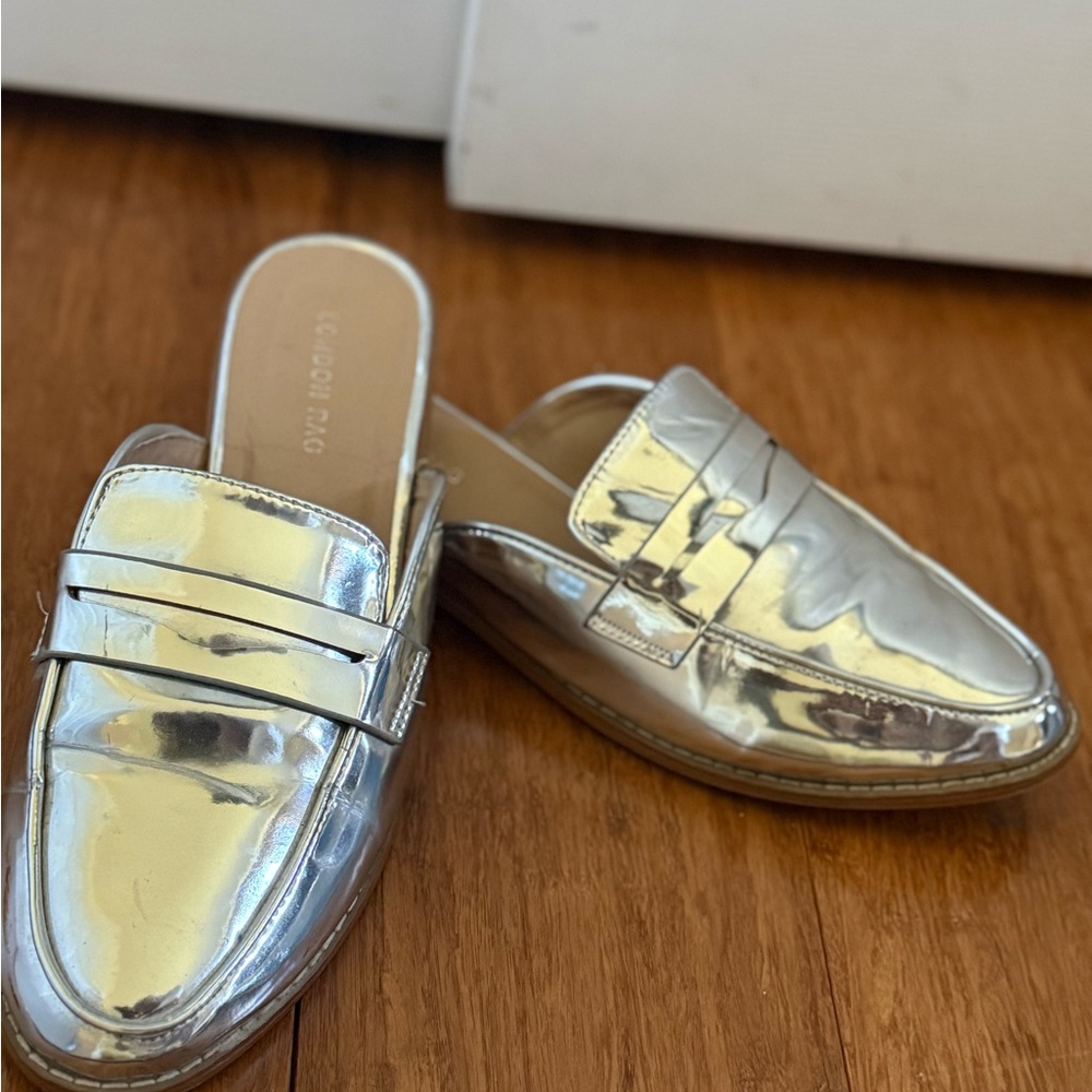 Elegant Women's Silver Loafers